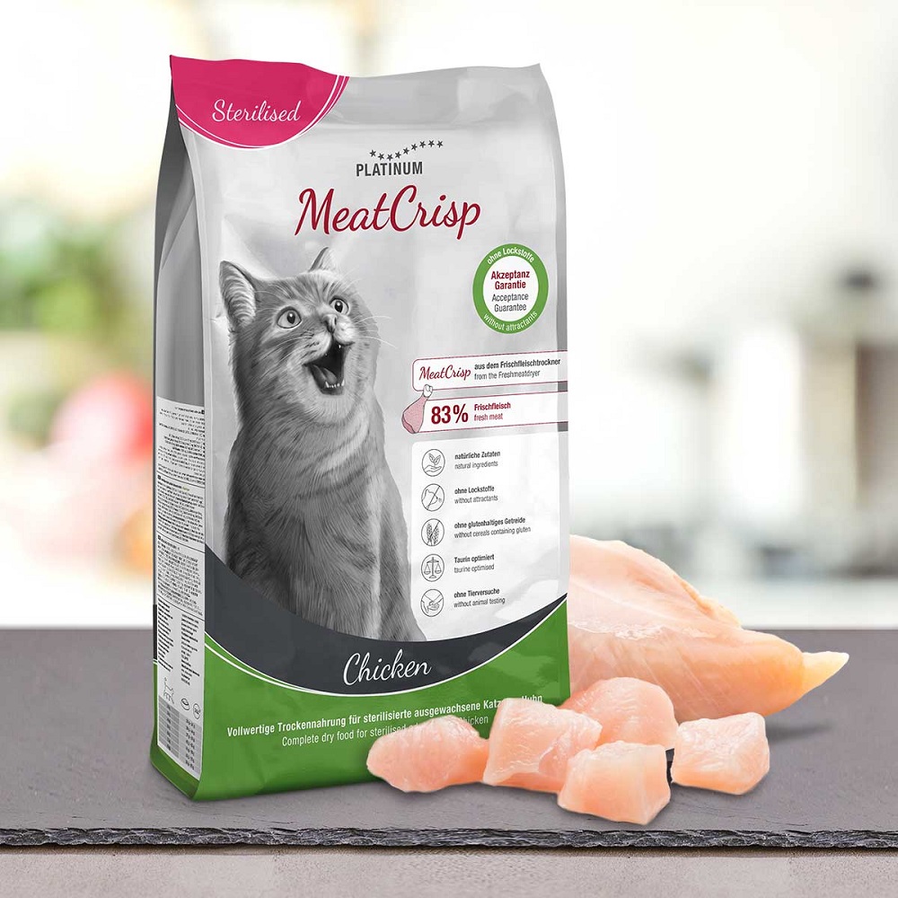 PLATINUM MEATCRISP STERILIZED CHICKEN ΑΠΟΞΗΡΑΜΕΝΗ ΞΗΡΑ ΤΡΟΦΗ ΓΙΑ ΣΤΕΙΡΩΜΕΝΕΣ ΓΑΤΕΣ ΜΕ 83% ΦΡΕΣΚΟ ΚΡΕΑΣ ΚΟΤΟΠΟΥΛΟΥ PLATINUM HELLAS PLATINUM MEATCRISP STERILIZED CHICKEN ΑΠΟΞΗΡΑΜΕΝΗ ΞΗΡΑ ΤΡΟΦΗ ΓΙΑ ΣΤΕΙΡΩΜΕΝΕΣ ΓΑΤΕΣ ΜΕ 83% ΦΡΕΣΚΟ ΚΡΕΑΣ ΚΟΤΟΠΟΥΛΟΥ PLATINUM HELLAS