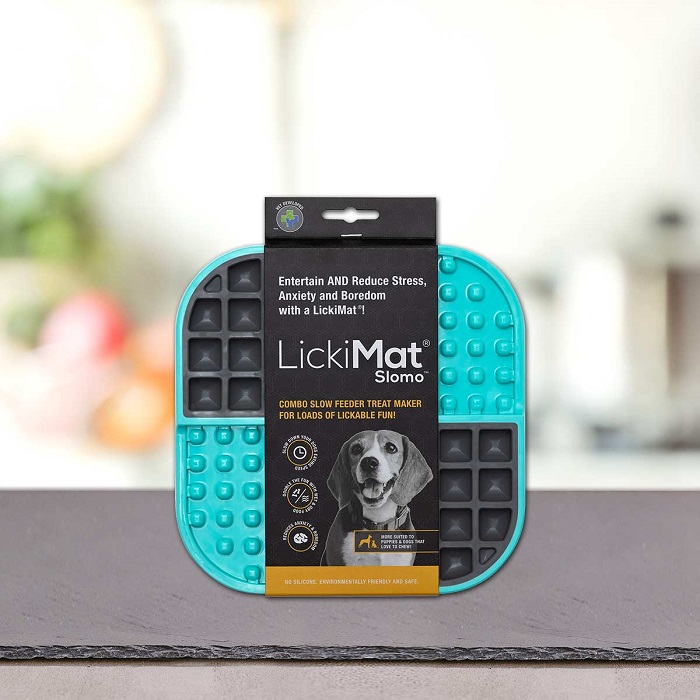 LICKIMAT SLOMO DOG TURQUOISE ΜΠΩΛ ΑΡΓΟΥ ΤΑΪΣΜΑΤΟΣ SLOW FEEDER ΓΙΑ ΣΚΥΛΟΥΣ PLATINUMHELLAS.GR