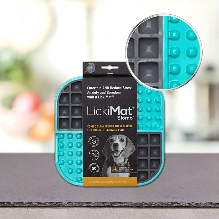LICKIMAT SLOMO DOG TURQUOISE ΜΠΩΛ ΑΡΓΟΥ ΤΑΪΣΜΑΤΟΣ SLOW FEEDER ΓΙΑ ΣΚΥΛΟΥΣ PLATINUMHELLAS